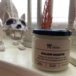 Salem Nights Soy Candle - Fall candle - Halloween candle - Fall spices candle - Fall scented candle