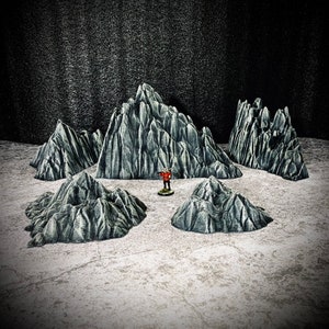 Mountain Rock - Five 3D printable files for miniature gaming