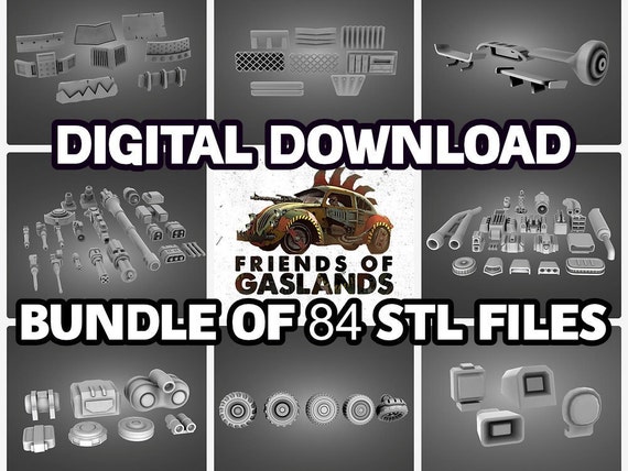 3D Printable Gaslands Vehicle Modification Bundle 84 Files in | Etsy
