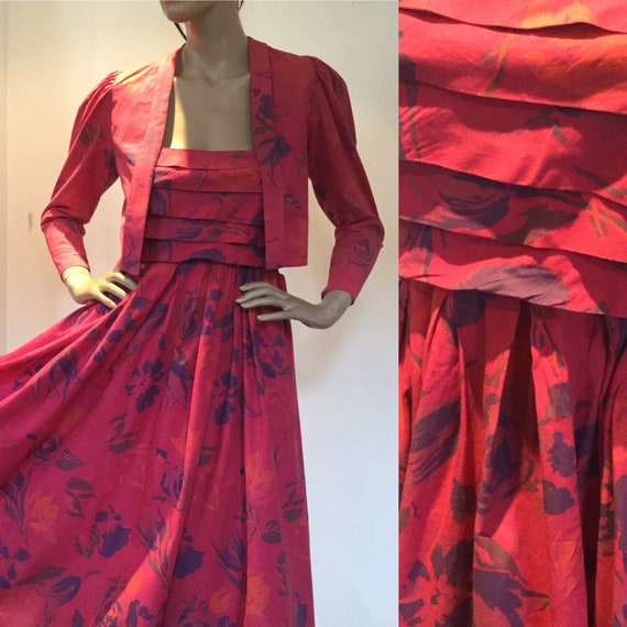Vintage 1980s Laura Ashley Rare Dress & Jacket in