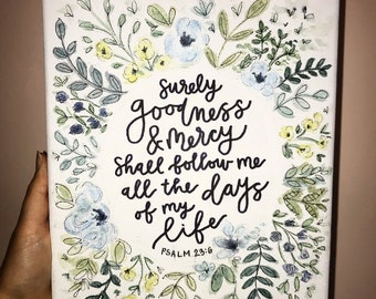 Bladig aangepaste offerteteken | Bladeren Design Wall Hanging | Gepersonaliseerde Bijbel Citaat op Doek | Tuinhuis decor | Cadeau voor plantenliefhebber |