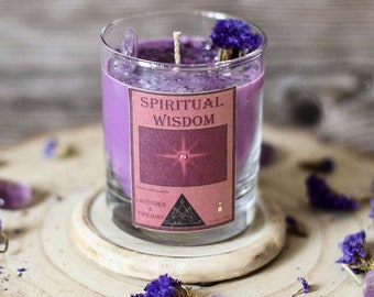 Spiritual Wisdom | Amethyst Candle | Crystal Candle | Amethyst | Spiritual | Candle