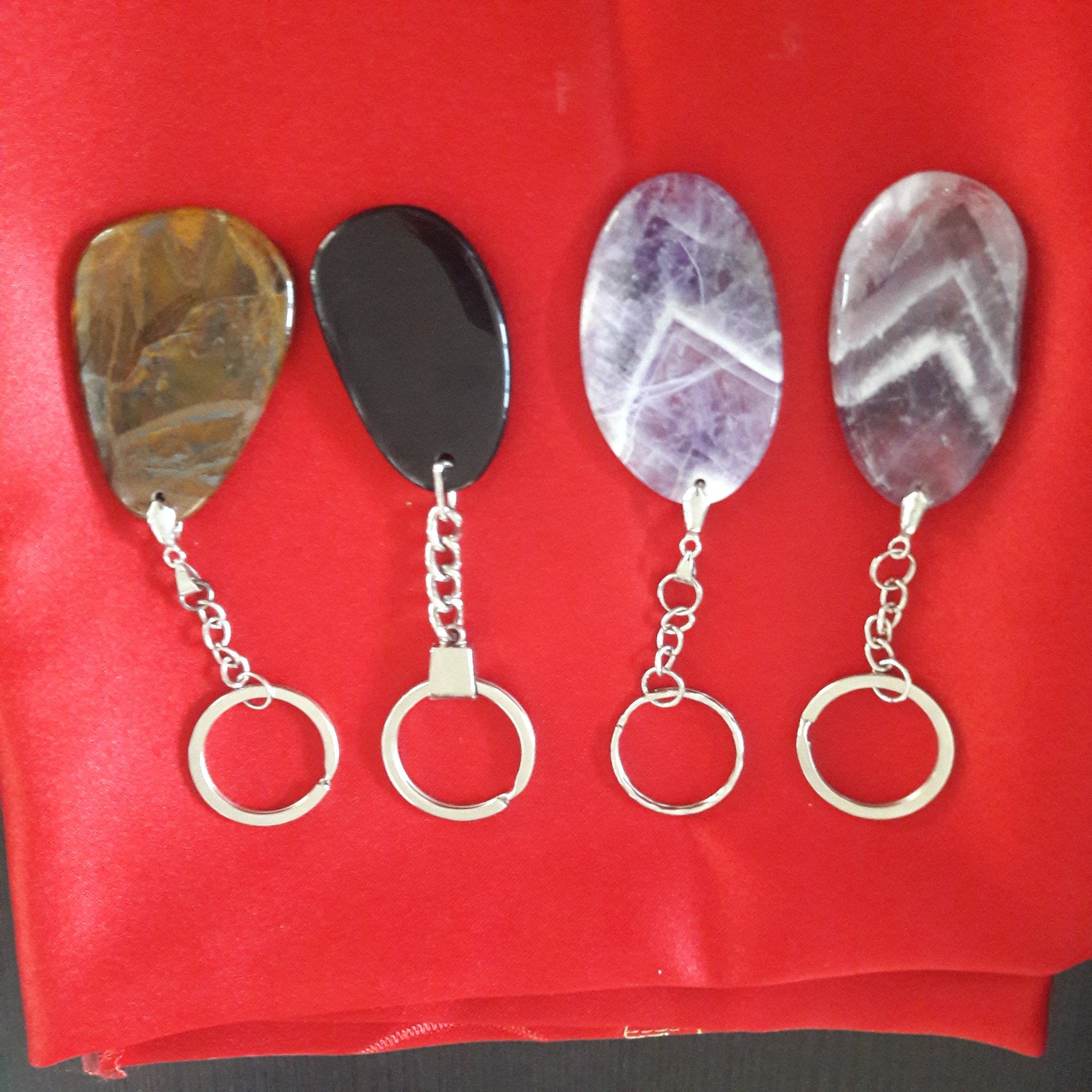 Handmade Keychain stone Amethyst The most popular Crystals. Etsy