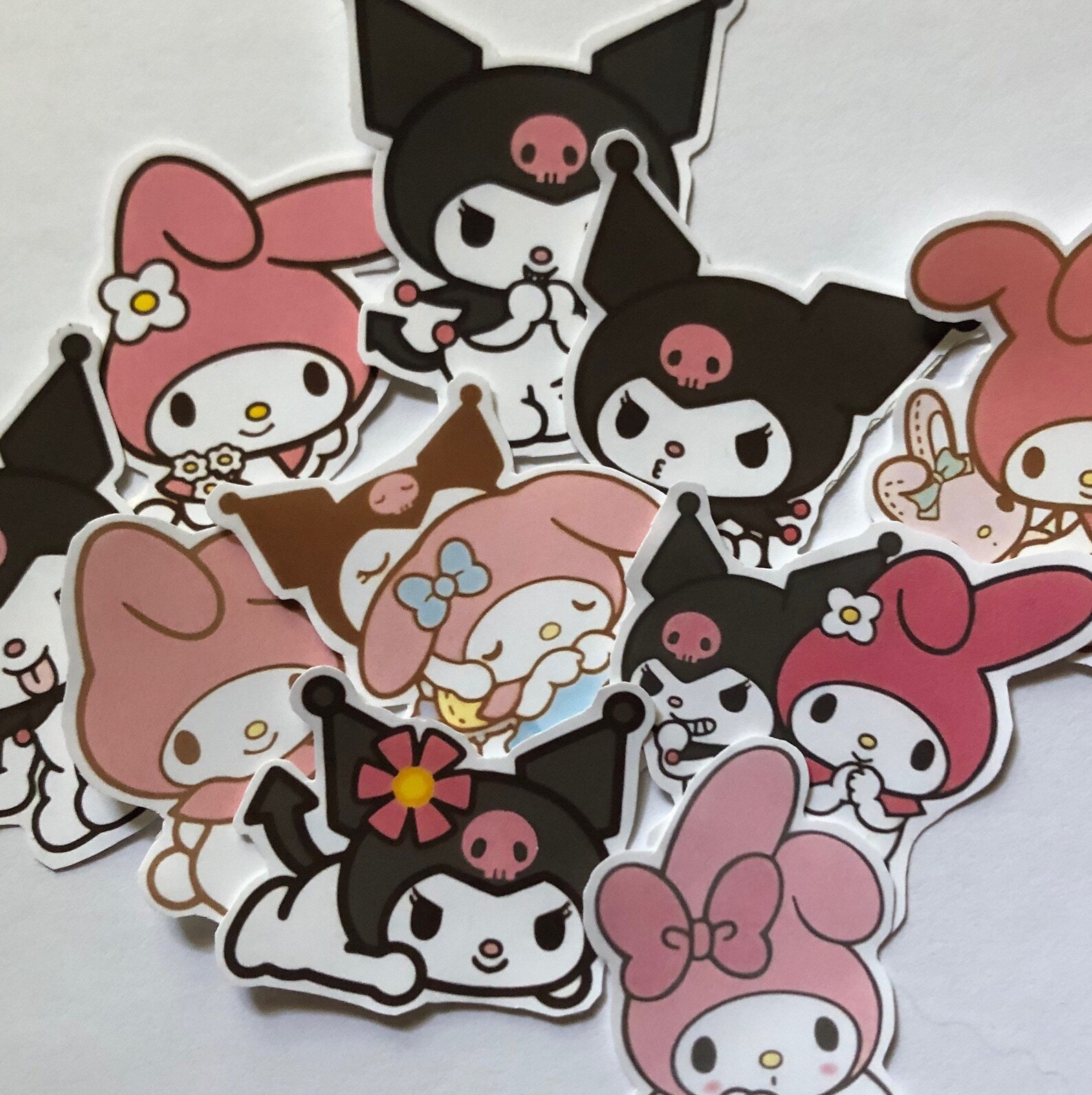 10 my melody and kuromi stickers Etsy