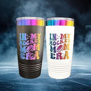 In My Hockey Mom Era, Hockey Mom, 20oz Stainless Steel, Laser Engraved Tumbler, Slider Lid