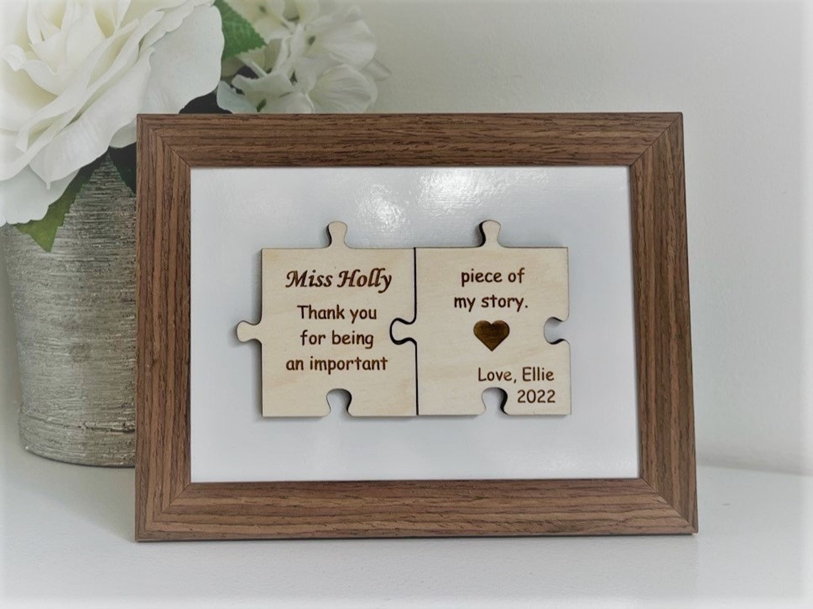 Teacher Gift, Puzzle Piece Sign, Personalized Teacher Gift, Teacher ...