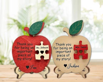 Teacher Gift, Appreciation, Apple, Desktop Size, Personalized Teacher Gift, End of Year, Teacher Gifts, Daycare, Preschool, Thank you, Ideas