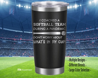 Softball Coach Gift, Coach Gift, Manager Gift, Softball, Team, Personalized, Laser Engraved, Tumbler, End of Year, Gifts, Ideas, Cup, Girls