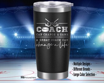 Hockey Coach Gift, Coach Gift, Good Coach, Hockey, Team, Personalized, Laser Engraved, Tumbler, End of Year, Gifts, Ideas, Cup,