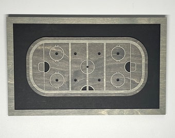Hockey Rink, 3D Art Wood Sign, Gift, Coach, Decor, Hockey Wall Art