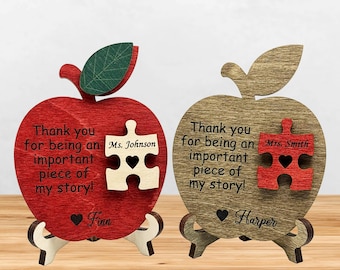 Teacher Gift, Appreciation, Apple, Desktop Size, Personalized Teacher Gift, End of Year, Teacher Gifts, Daycare, Preschool, Thank you, Ideas