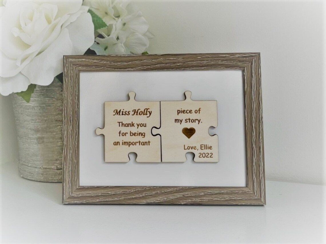 Teacher Gift Puzzle Piece Sign Personalized Teacher Gift - Etsy