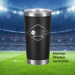 Baseball Coach Gift, Coach Gift, Manager Gift, Softball, Team, Personalized, Laser Engraved, Tumbler, End of Year, Gifts, Ideas, Cup,