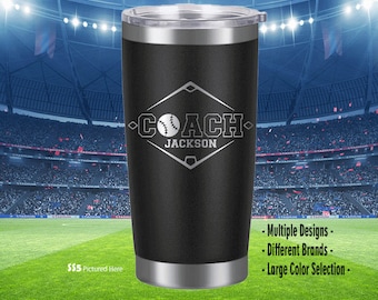 Baseball Coach Gift, Coach Gift, Manager Gift, Softball, Team, Personalized, Laser Engraved, Tumbler, End of Year, Gifts, Ideas, Cup,