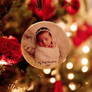 Custom Photo Button Ornament | Christmas Photo Gift | Xmas Photo Gift | Personalized Photo Gift