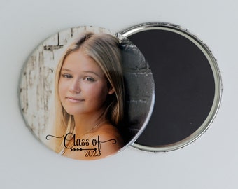 Custom Photo Magnet - 3 1/2  inch Button Magnet -Personalized Sport Photo Cheer Photo -Pet Memorial Photo Magnet