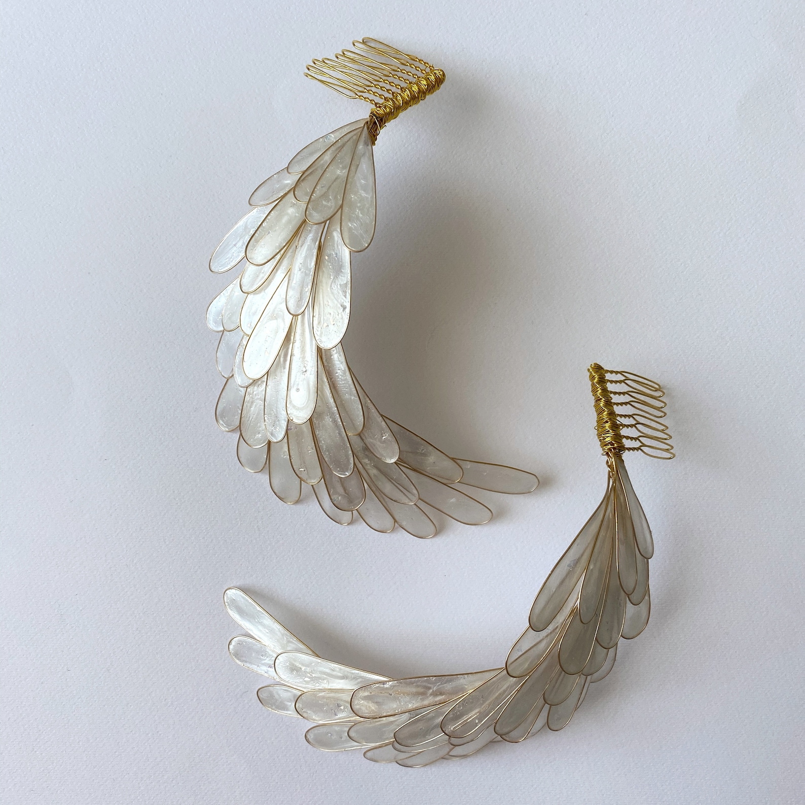 Angel Wings Bridal Headpiece Delicate Bridal hair comb Etsy