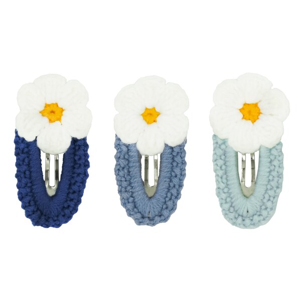 Set de Barrettes à Fleurs Bleues