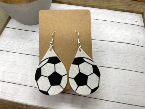 Soccer Earrings Sports Earrings Add Your Team Colors 
