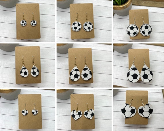 Soccer Earrings Sports Earrings Add Your Team Colors 