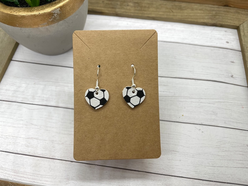 Soccer Earrings Sports Earrings Add Your Team Colors Etsy