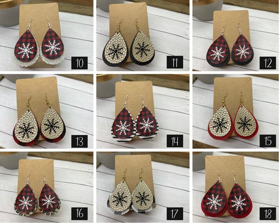 Faux Leather Dangle Earrings For Women, Brazil Earring, Tribal Earring