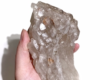 Large Elestial Quartz, Smokey Elestial Quartz, Alligator Quartz, Inclusion Quartz, Silica Coated Quartz Cluster, Elestial Crystal, Points