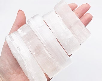 SELENITE  | Charging Sticks | Selenite Wand | Satin Spar | Rough Selenite | Crystal Charging | Crystal Cleansing | Raw Stone |