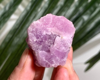 Raw Kunzite Crystal – Purple Lavender Stone, Rough Specimen