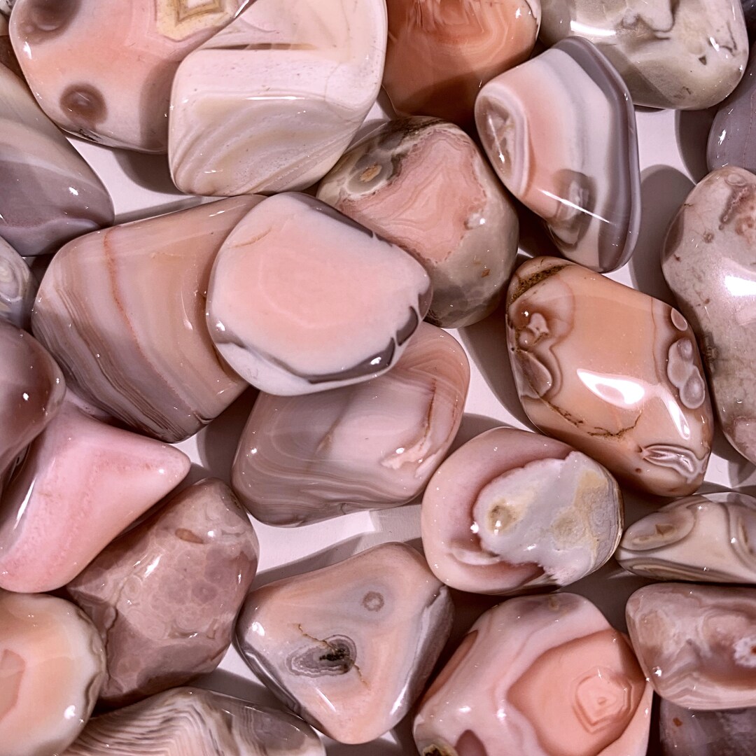 Pink Botswana Agate Tumbles Botswana Agate Pink Agate Pocket