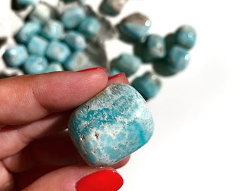Blue Aragonite Tumble Stone | Polished Healing Crystal