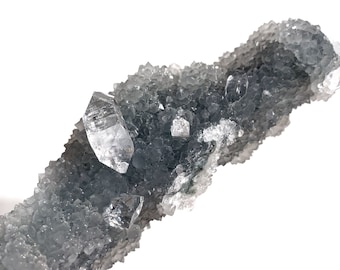 APOPHYLLITE On Blue Chalcedony - Apophyllite - Stalactite - Blue Chalcedony - Crystal - Specimen - Zeolite - Cluster - Mineral - Chalcedony