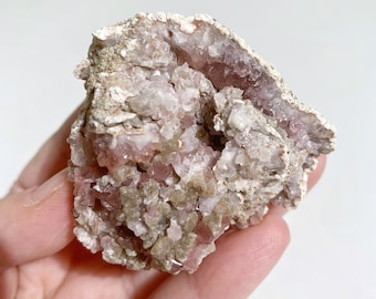 Pink Amethyst Geode, Raw Crystal Specimen, Argentina