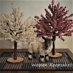 Kit w/Pattern - Cherry Blossom Wool Tree - by Woolen Keepsakes - Not a Finished Product