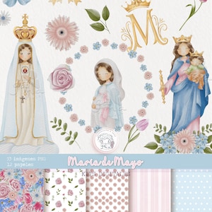 Virgen María, clipart, Fátima, María auxiliadora, dulce espera, Primera Comunión, papeles, católico, gráficos, rosario, santo, religioso