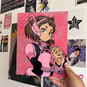 Uraraka glass painting mha