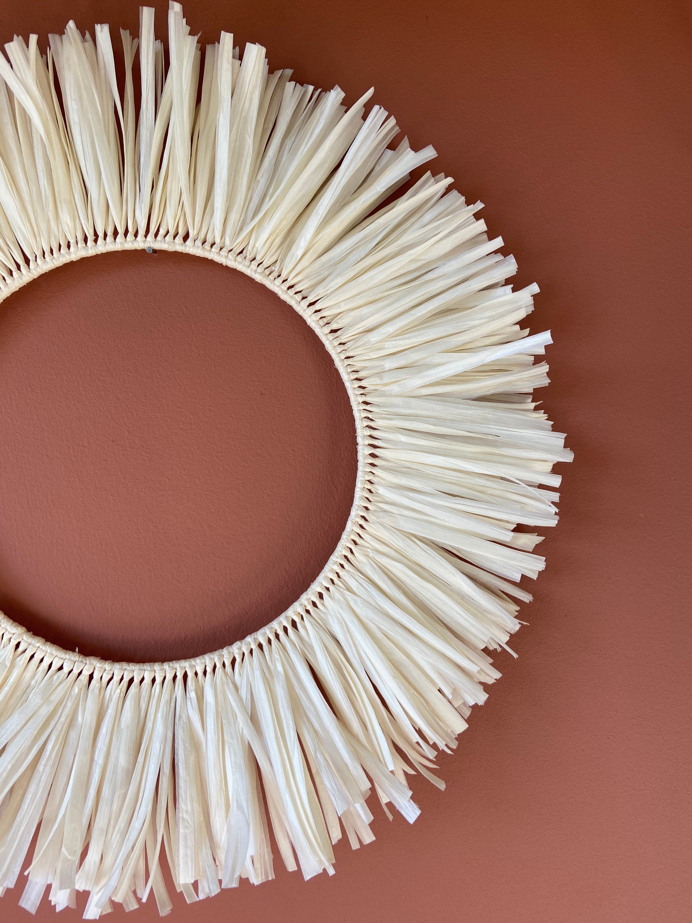 Couronne Raphia Beige/3 Tailles