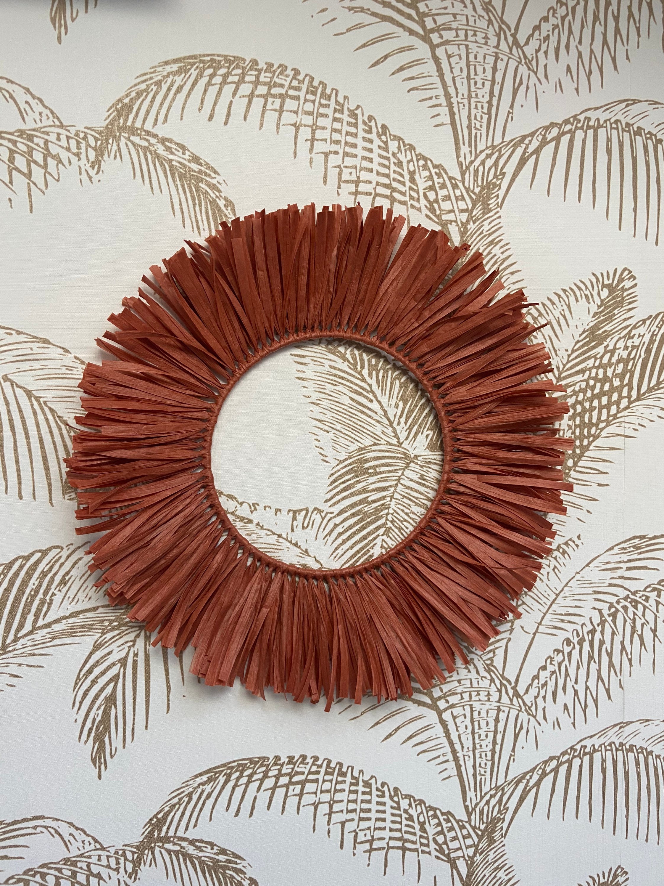 Couronne Raphia Terracotta/3 Tailles