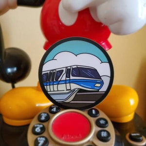 Monorail Blue Vinyl Sticker