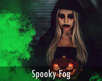 50 Halloween Spooky Fog Overlays, Photoshop Effects, Transparent PNG