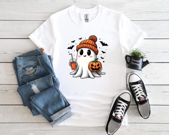 Cute ghost png, Halloween png, coffee png, bougie png, bougie ghost, here for the boos, sticker png, mug png, Trending png,