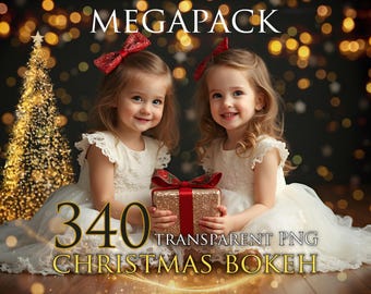 340 Megapack Christmas Bokeh ,Christmas glitter, Christmas blowing glitter, Gold bokeh, Christmas tree lights, Twinkle gold bokeh, PNG + JPG