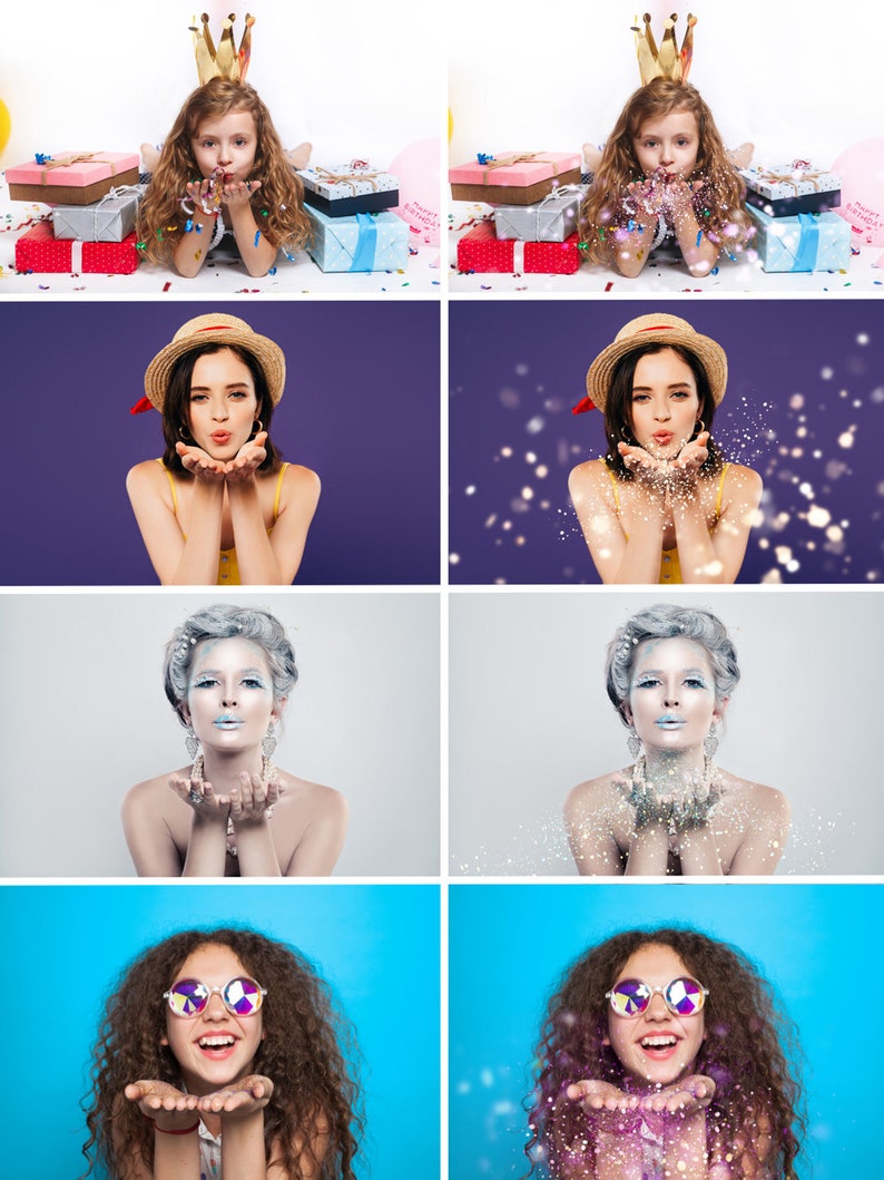 50 Blowing glitter overlays image 2
