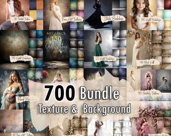 700 Texture & Background Bundle - Fine Art Digital Backgrounds, Portrait Photography, Photoshop Overlays, Textured Wall Art