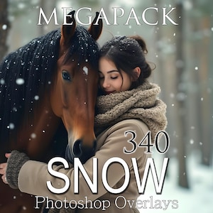 340 Megapack Snow overlays, realistic light snow overlays,  falling snow, Magic Snow, Blowing Snow, Bokeh Snow, Transparent PNG + JPG