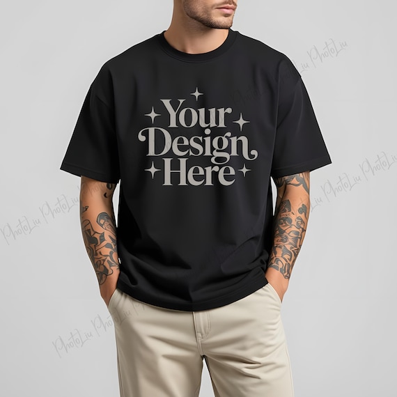 Bella Canvas 3001 Black Tshirt Mockup