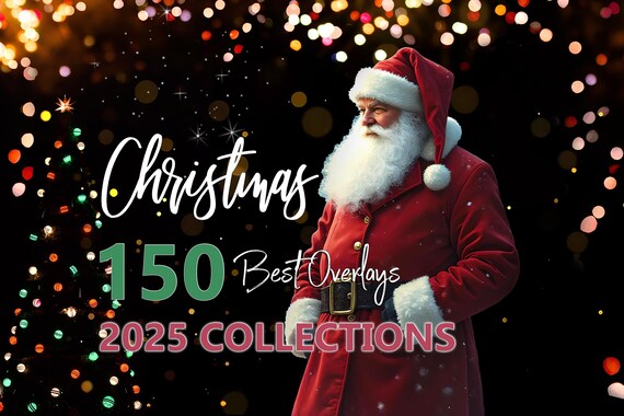 150 Christmas Overlays Collectios, Christmas Bokeh, tree light, Globe PNG, santa hand, Santa Frame, Gold Bokeh, light box, Twinkle gold