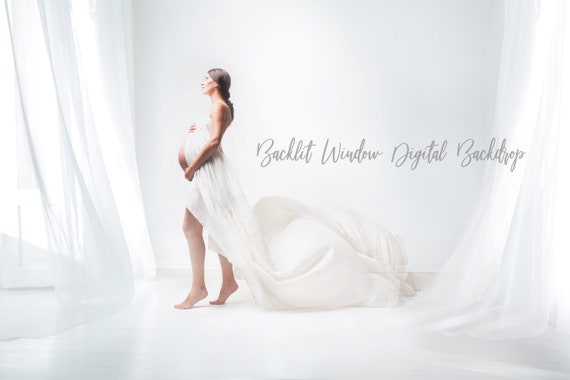 1 Backlit Window Digital Backdrop, Maternity photography