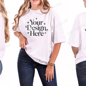 White Comfort Colors 1717 Mockup Tshirt Mockup