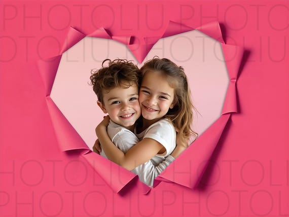 Ripped Paper PNG, Photoshop Overlay Torn paper, Overlay valentines day digital backdrop red pink photography overlay DIGITAL DOWNLOAD